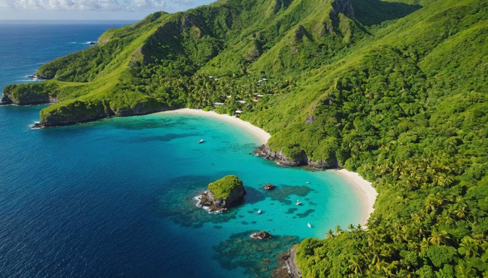 photographie aérienne d'îles essentielles