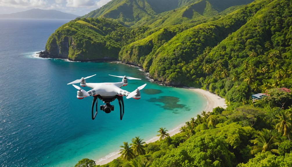 drones pour l’exploration des îles