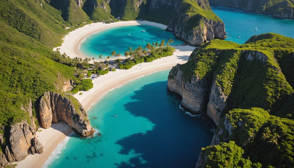 Paradis côtiers cachés par drone fpv