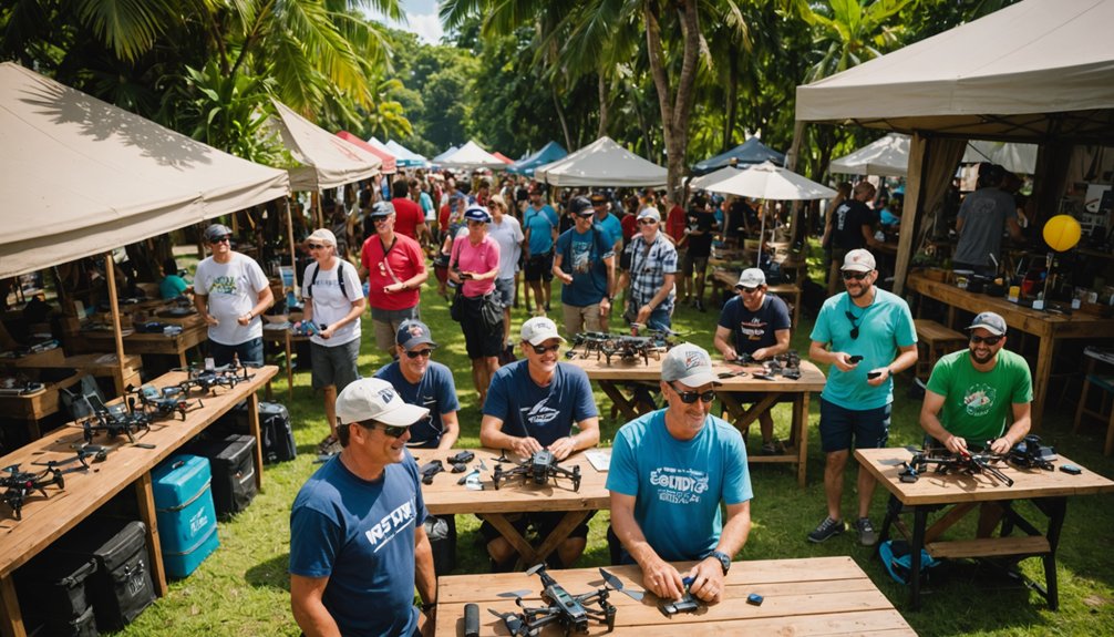 scène locale du commerce de drones